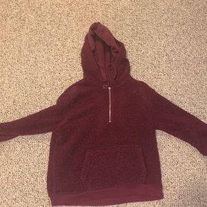 Maroon Fuzzy Sweatshirt